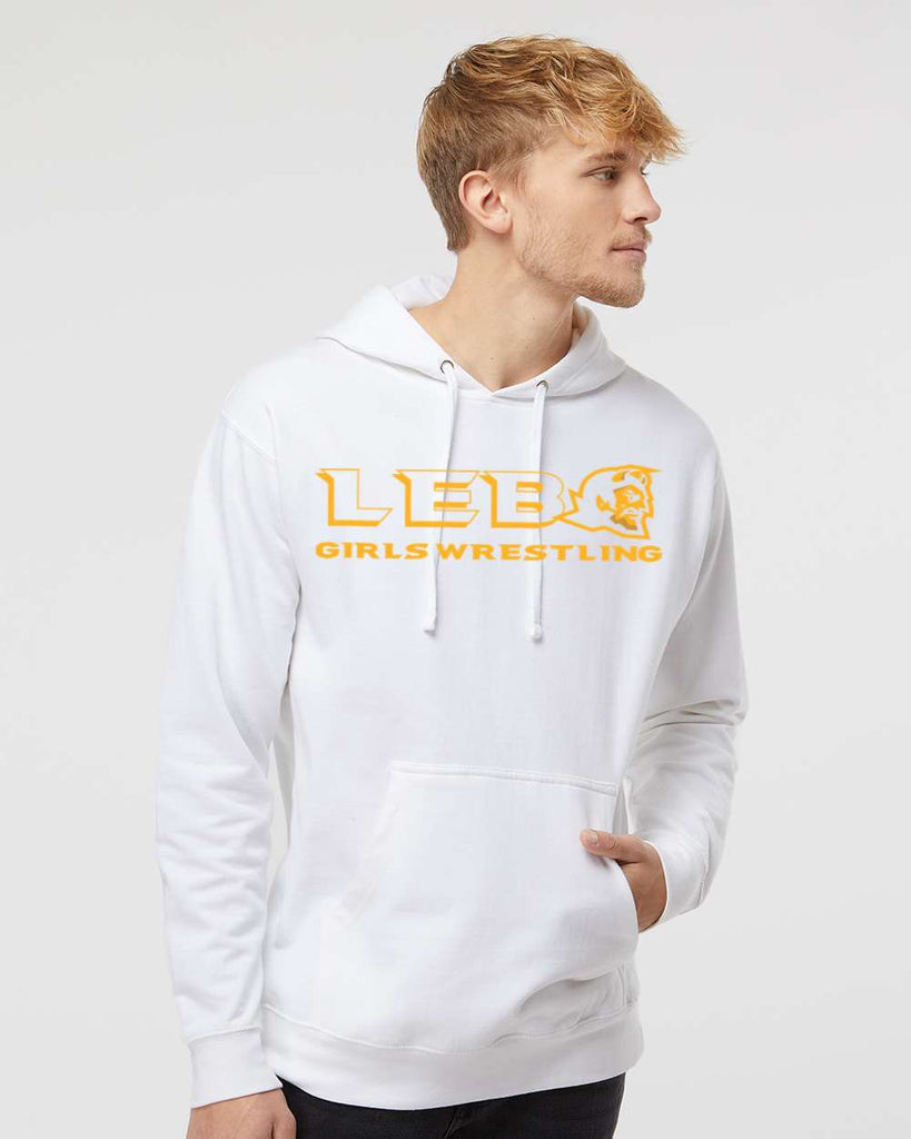 Lebo Girls Wrestling White HOODIE Gold Print TownieTime