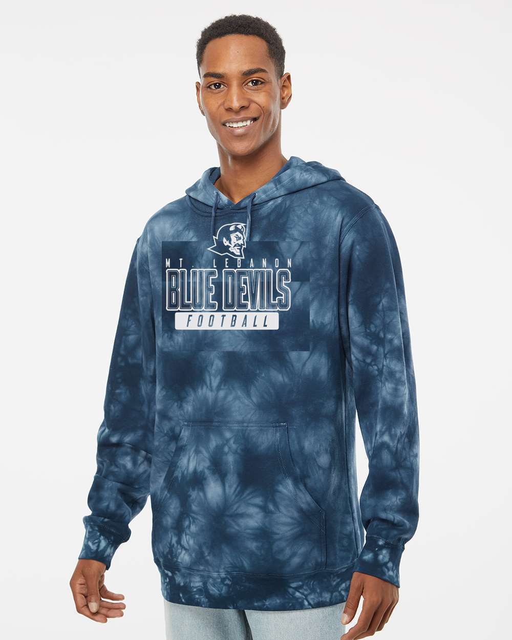 Blue Tye Die Hoodie Sweatshirt MTL