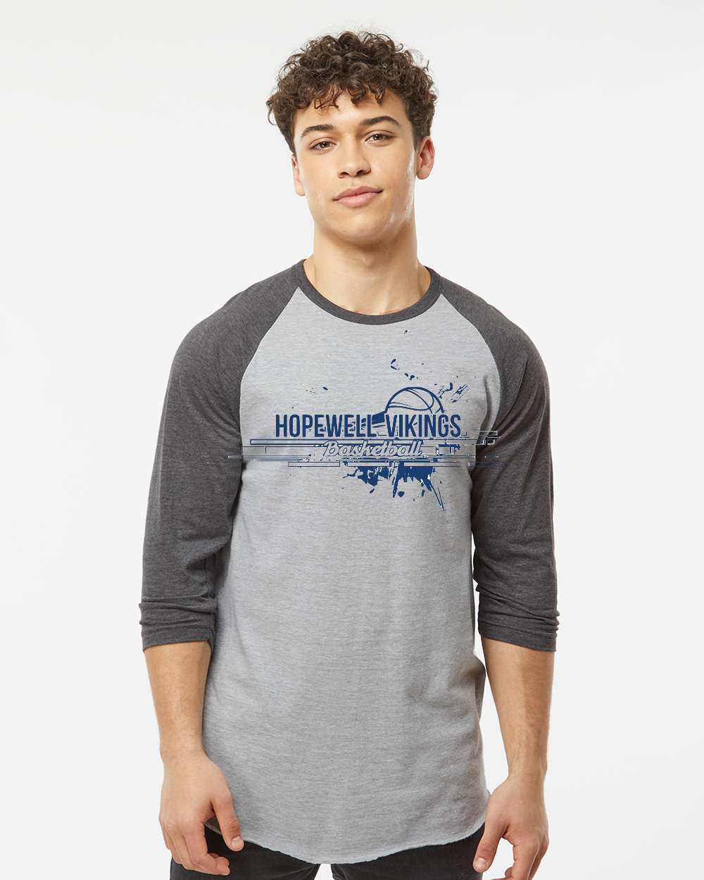Hopewell Booster Raglan T-Shirt Navy (HoopSplatter)