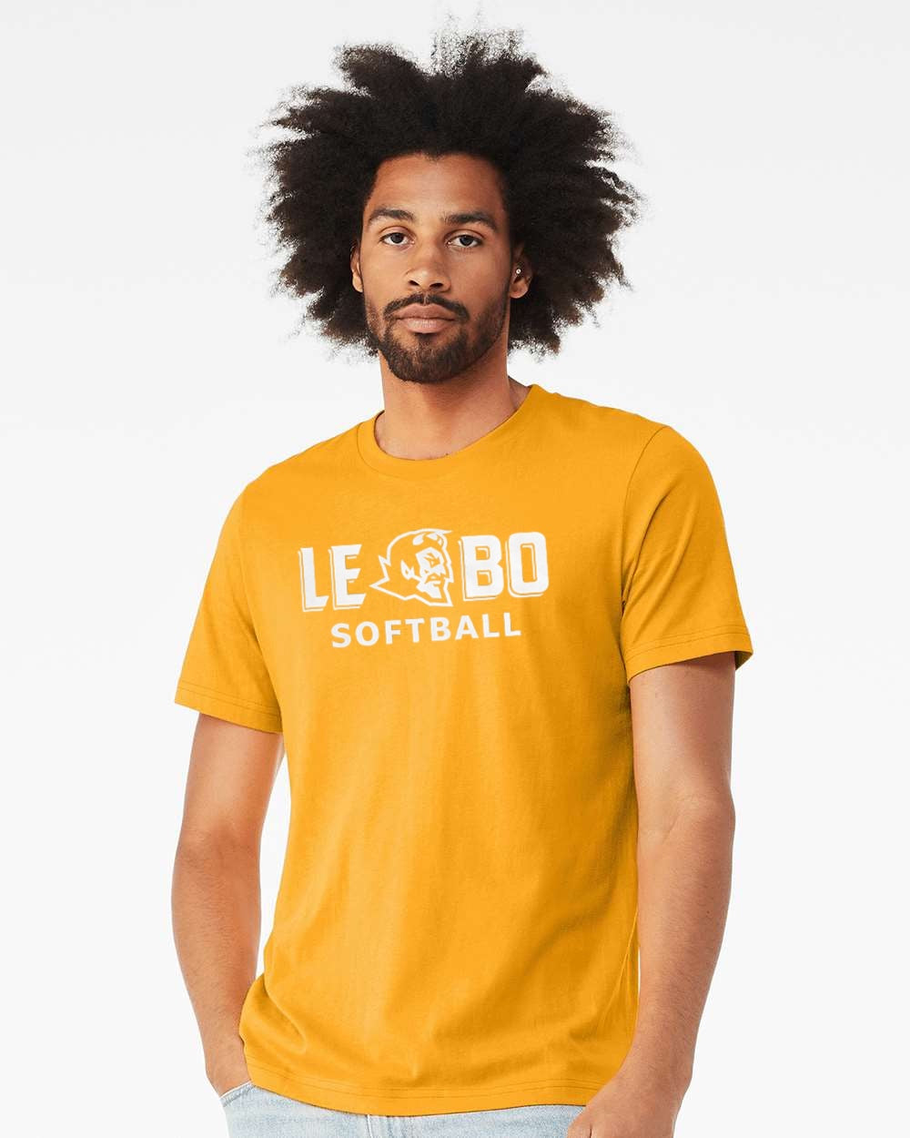Lebo Softball Triblend Tee GOLD (NEW School Logo)