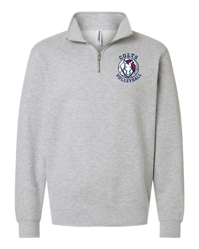 CV Volleyball Grey 1/4 Zip Sweatshirt Colt Head