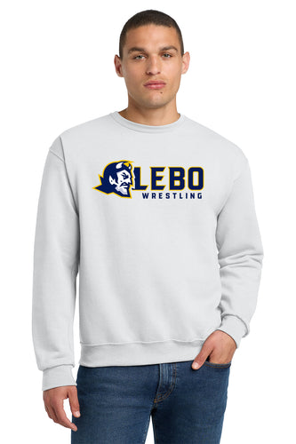 White Crew Sweatshirt Lebo Wrestling NEW Print