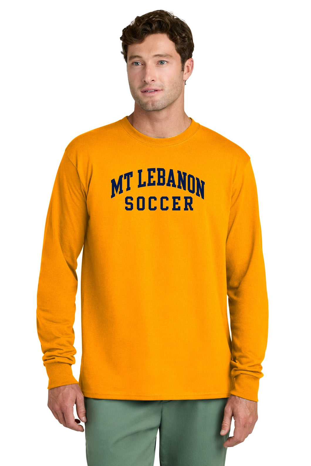Lebo Soccer Gold Long Sleeve Tee Girls Soccer Old School