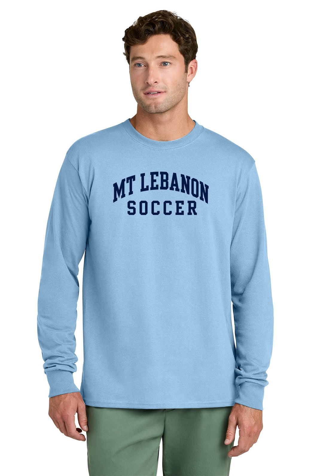 Lebo Soccer Baby Blue Long Sleeve Tee Girls Soccer Old School