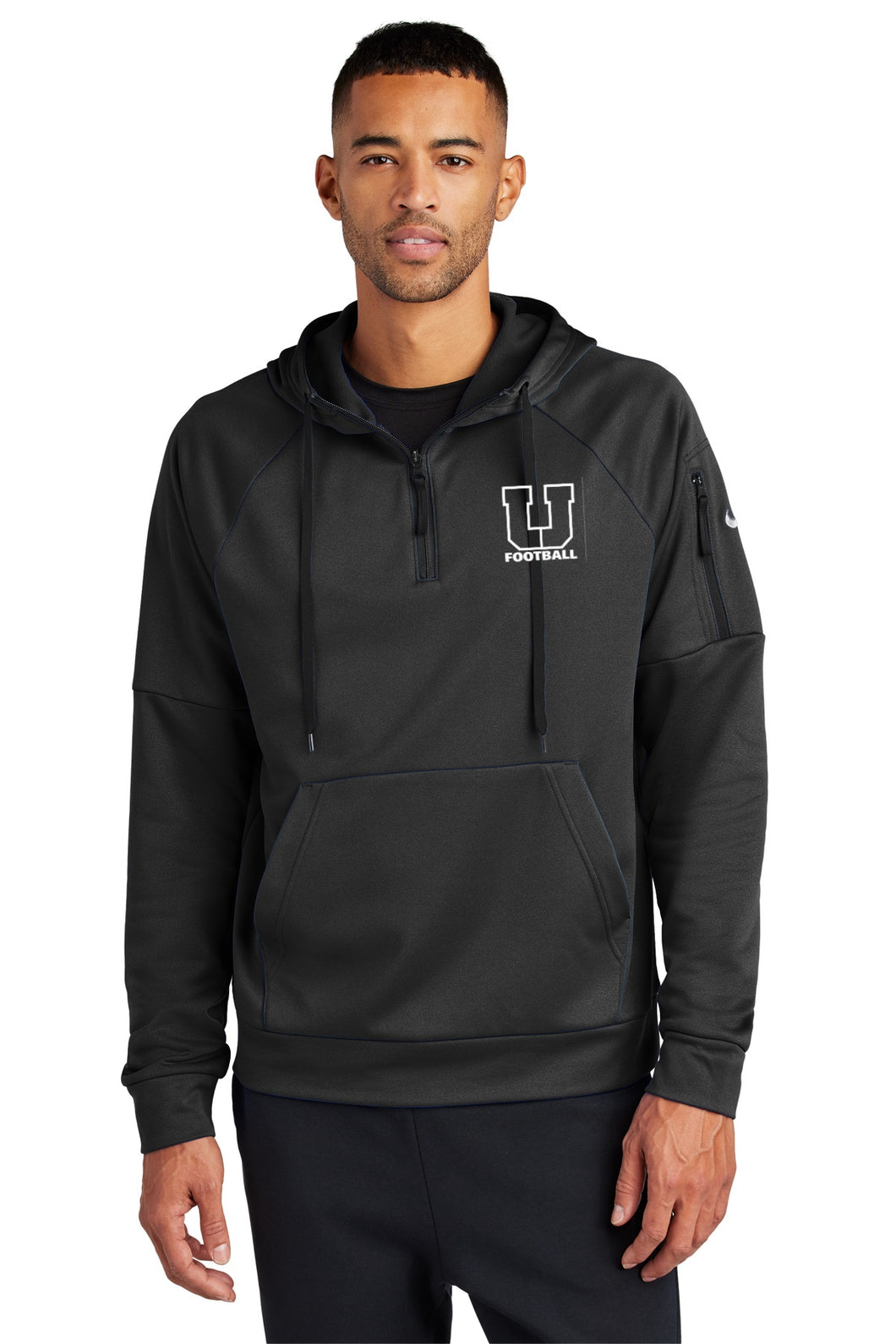 USC Football NIKE 1/4 Zip Hood Sweatshirt
