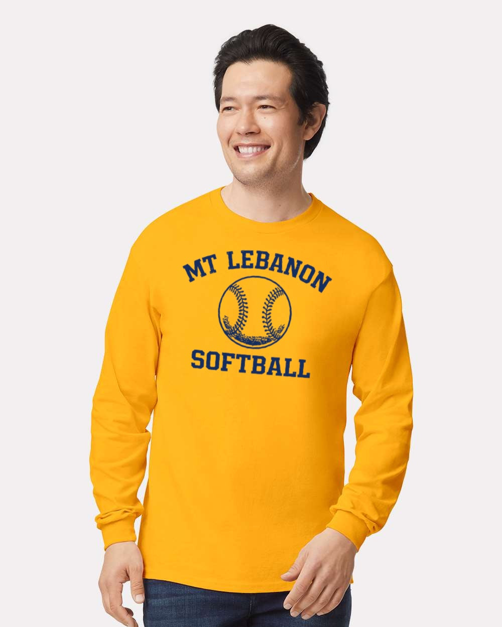Lebo Softball LongSleeve Tee GOLD (OLD School Logo)