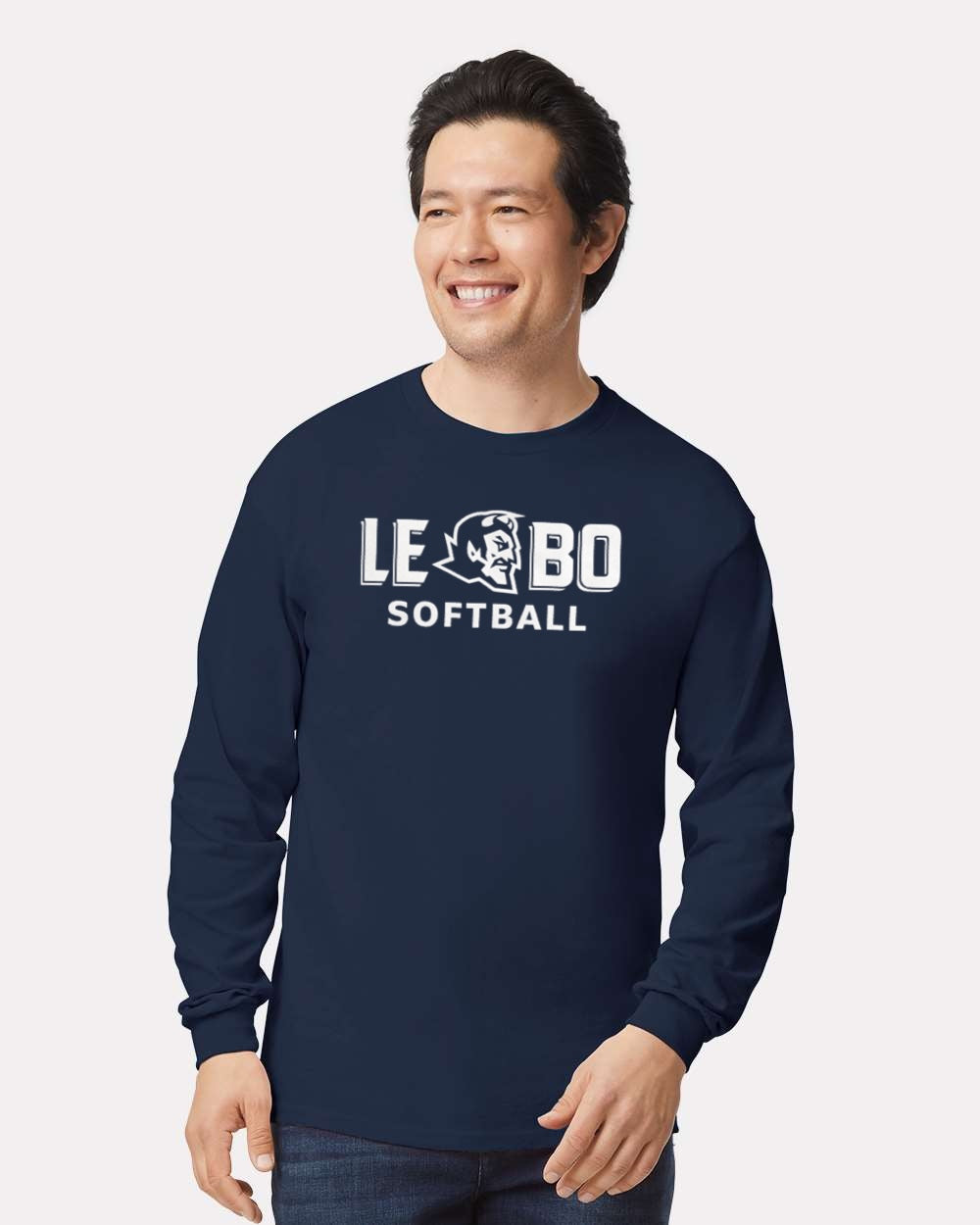Lebo Softball LongSleeve Tee NAVY (NEW School Logo)