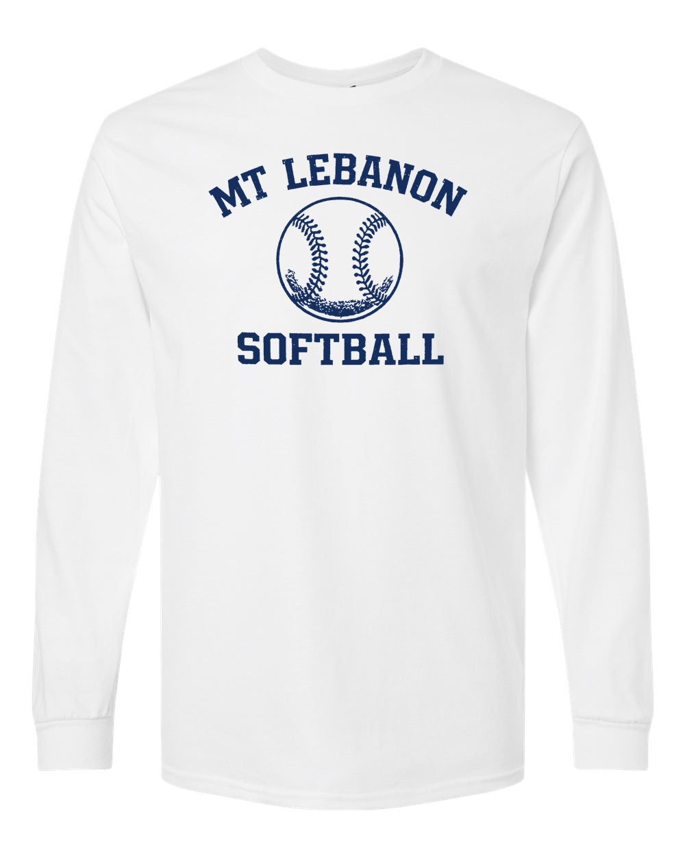 Lebo Softball LongSleeve Tee WHITE (OLD School Logo)