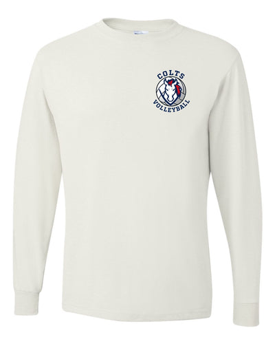 CV Volleyball White Crew Sweatshirt Colt Head