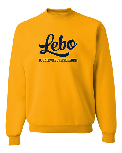 Gold LEBO CHEER Crew Sweatshirt