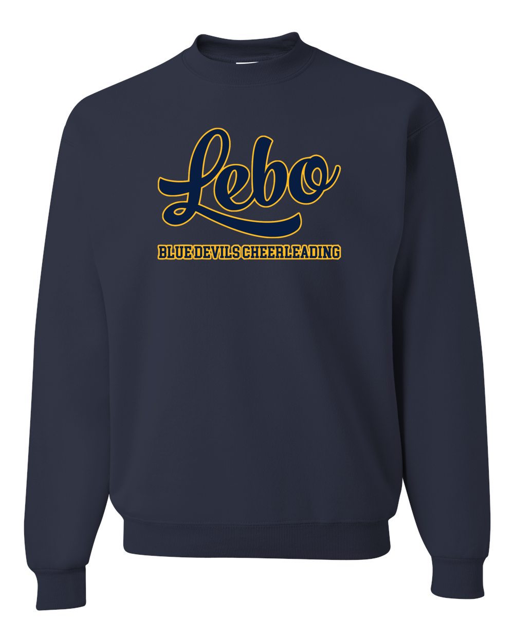 Navy LEBO CHEER Crew Sweatshirt