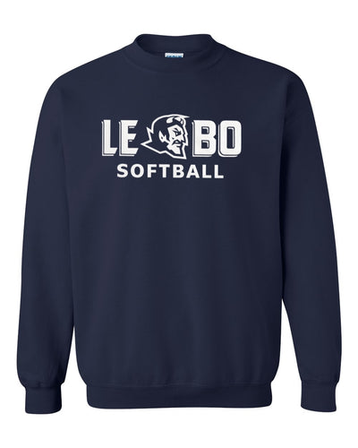 Lebo Softball Crew Sweatshirt NAVY (NEW School Logo)