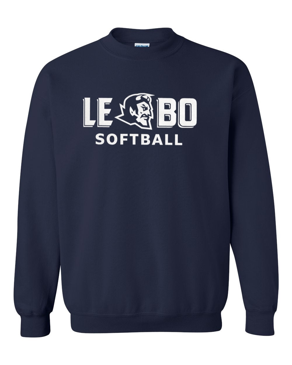 Lebo Softball Crew Sweatshirt NAVY (NEW School Logo)