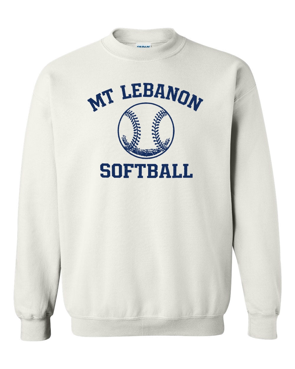Lebo Softball Crew Sweatshirt WHITE (OLD School Logo)