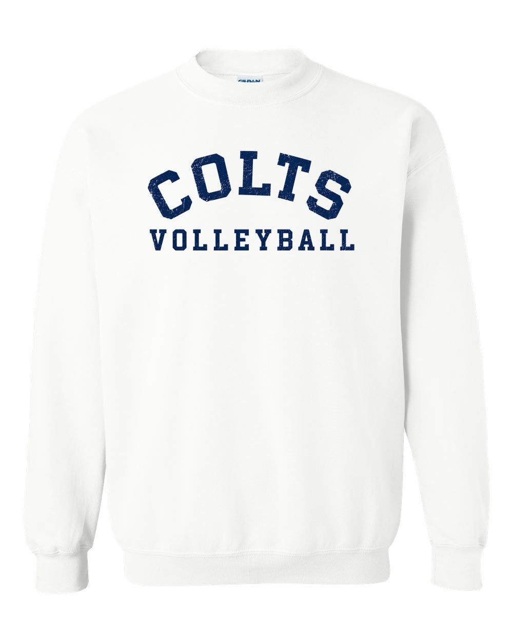 CV Volleyball White Crew Sweatshirt Vintage Colts