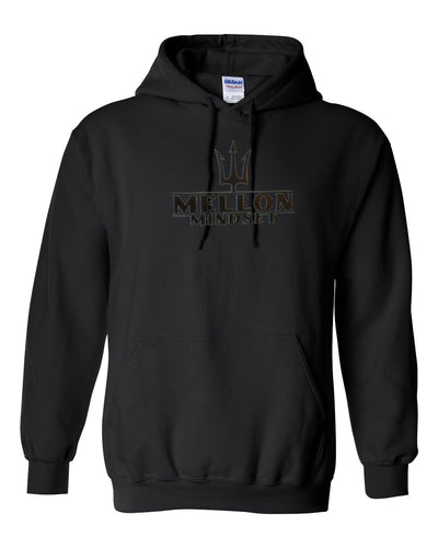 BLACK HOODIE MTL TONE ON TONE  
