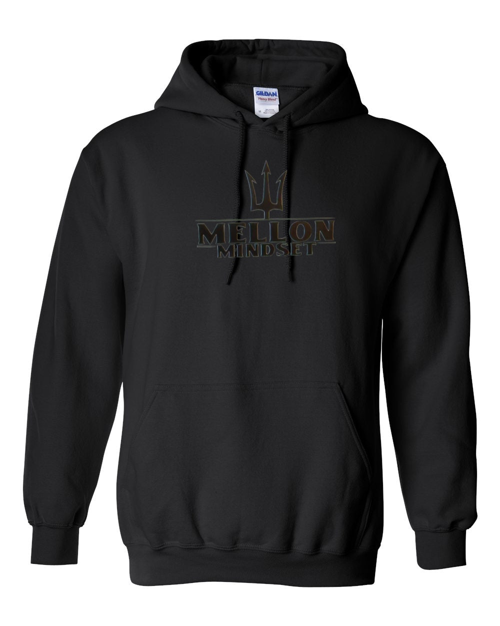 BLACK HOODIE MTL TONE ON TONE  
