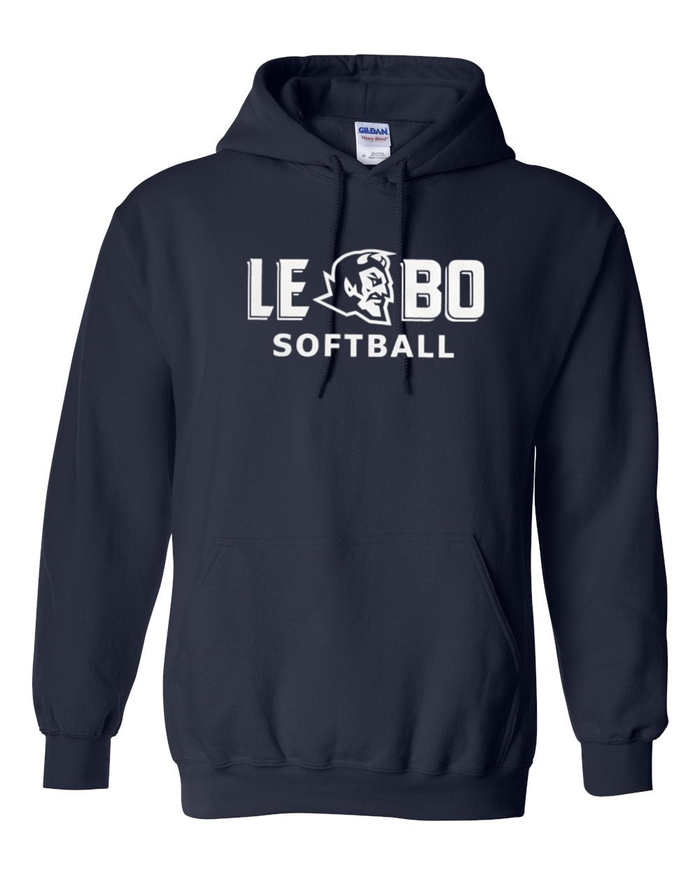 Lebo Softball Hoodie NAVY (NEW School Logo)