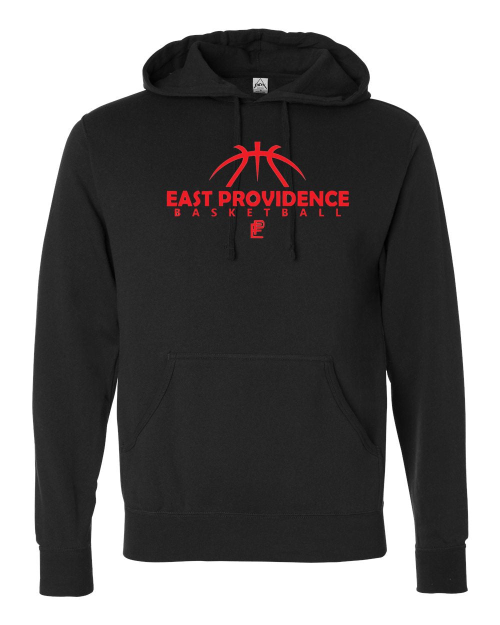 East Providence Basketball Black Hoodie Red Print