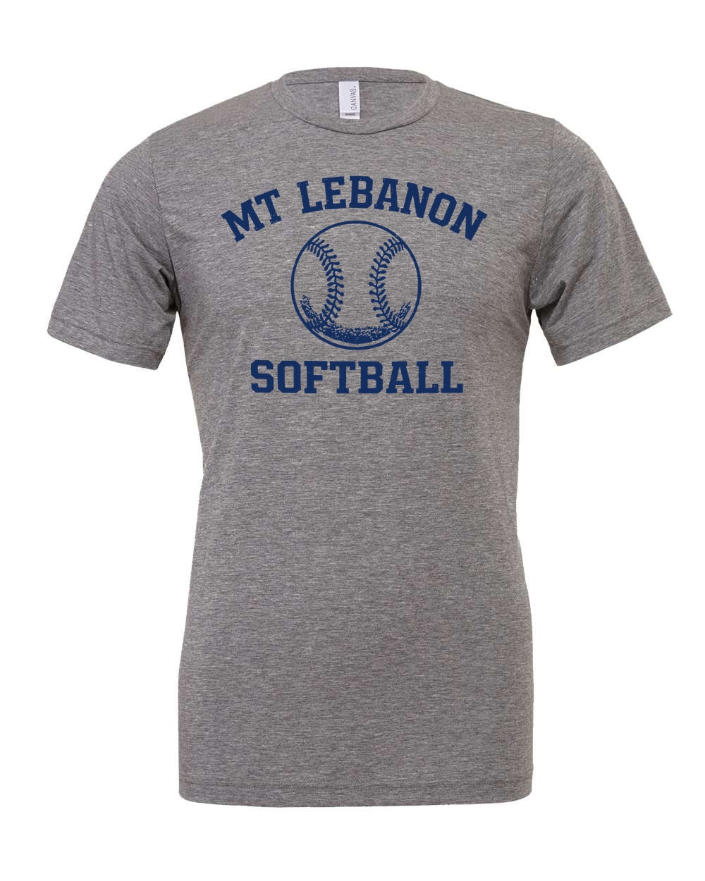 Lebo Softball Triblend Tee Grey (OLD School Logo)