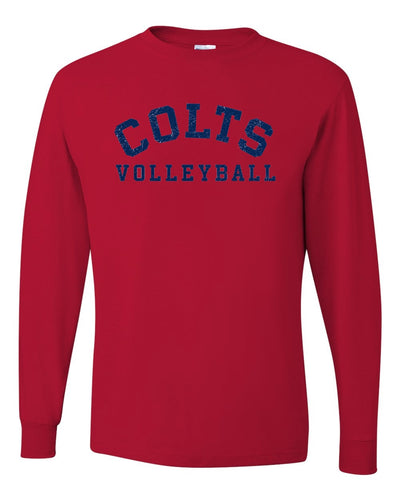 CV Volleyball Premium Red Long Sleeve Tee Vintage Colts