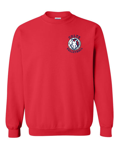 CV Volleyball RED Crew Sweatshirt Colt Head