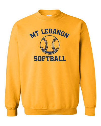 Lebo Softball Crew Sweatshirt GOLD (OLD School Logo)
