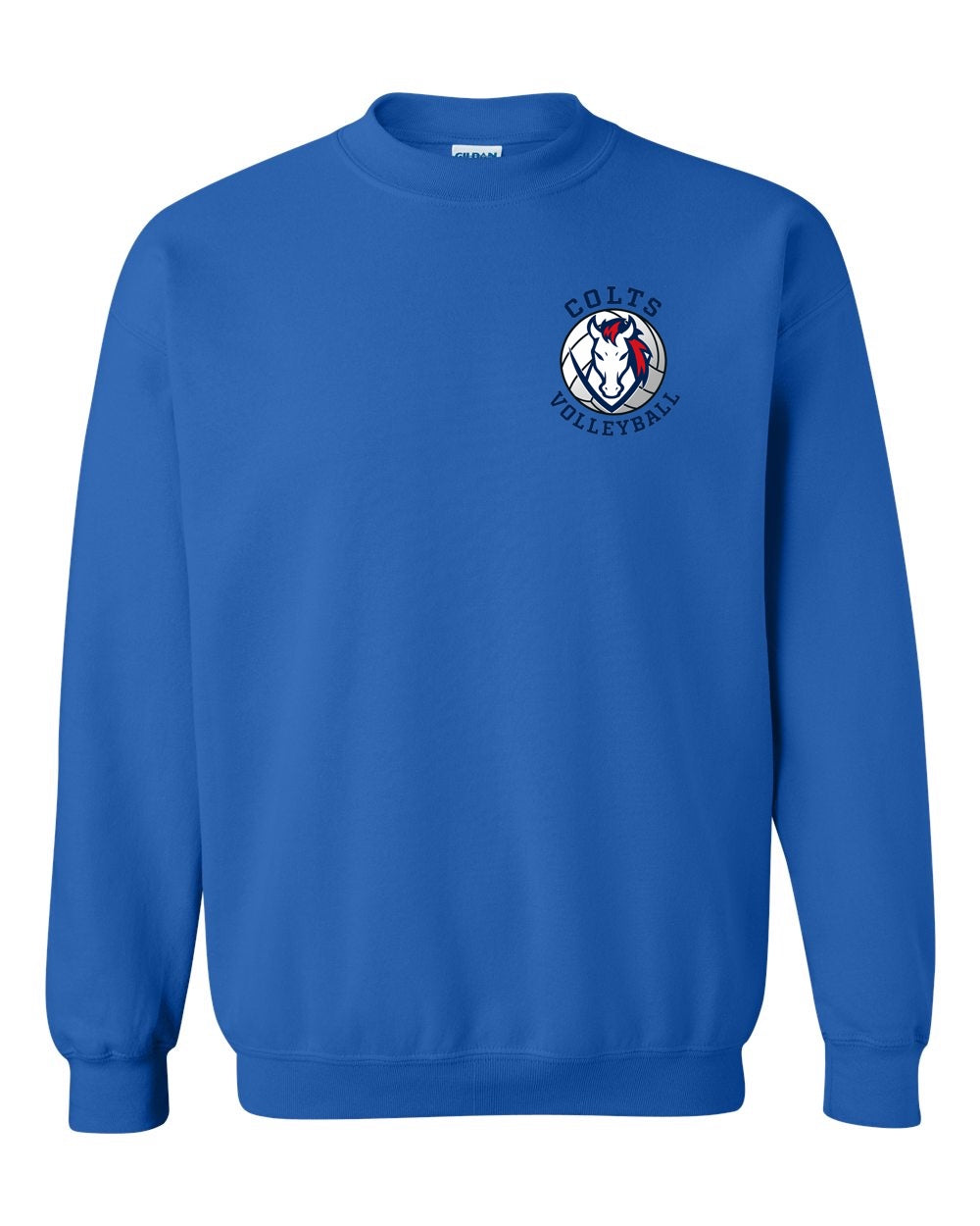 CV Volleyball Royal Crew Sweatshirt Colt Head
