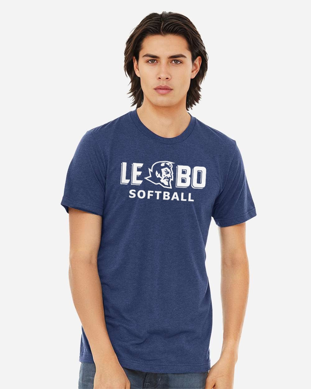 Lebo Softball Triblend Tee NAVY (NEW School Logo)