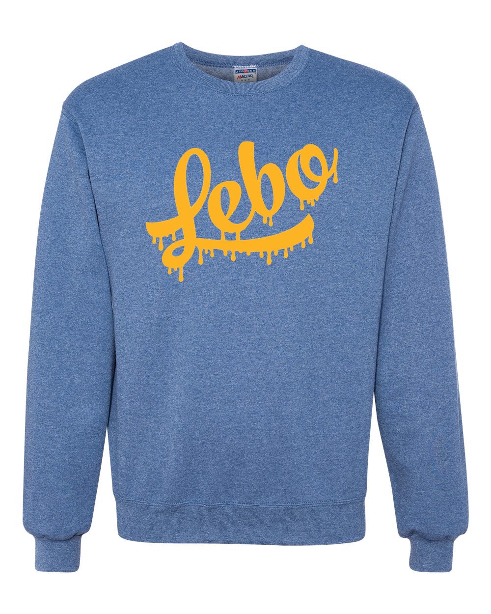 Royal LEBO CHEER DRIP Logo Crew Sweatshirt