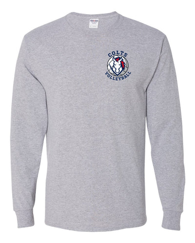 CV Volleyball Premium Grey Long Sleeve Tee Colt Head