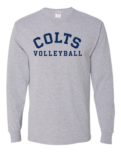 CV Volleyball Premium Grey Long Sleeve Tee Vintage Colts