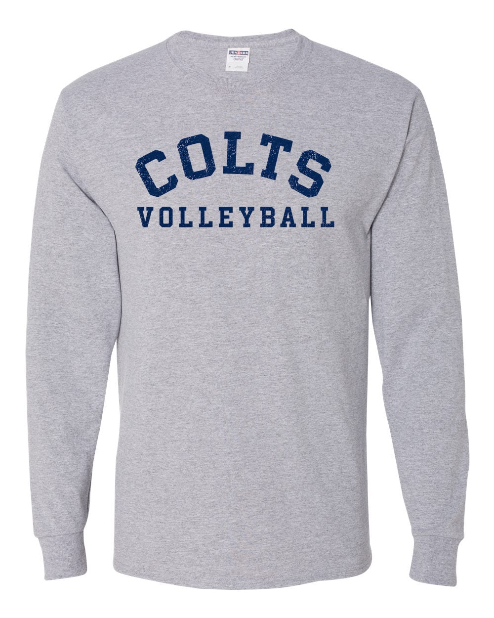 CV Volleyball Premium Grey Long Sleeve Tee Vintage Colts