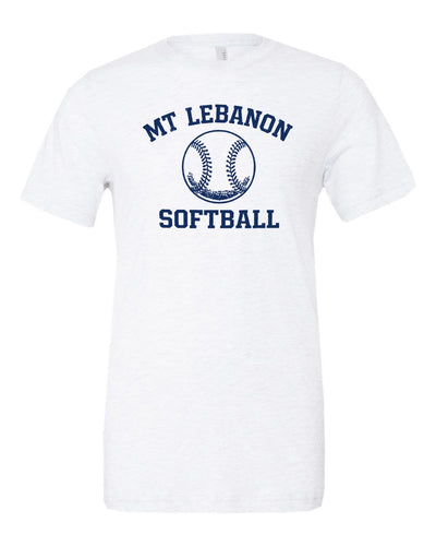Lebo Softball Triblend Tee WHITE (OLD School Logo)
