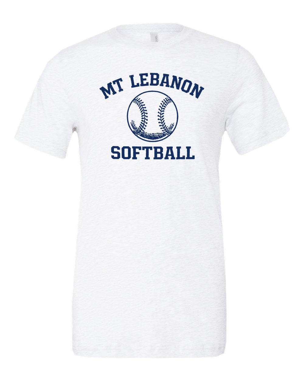 Lebo Softball Triblend Tee WHITE (OLD School Logo)
