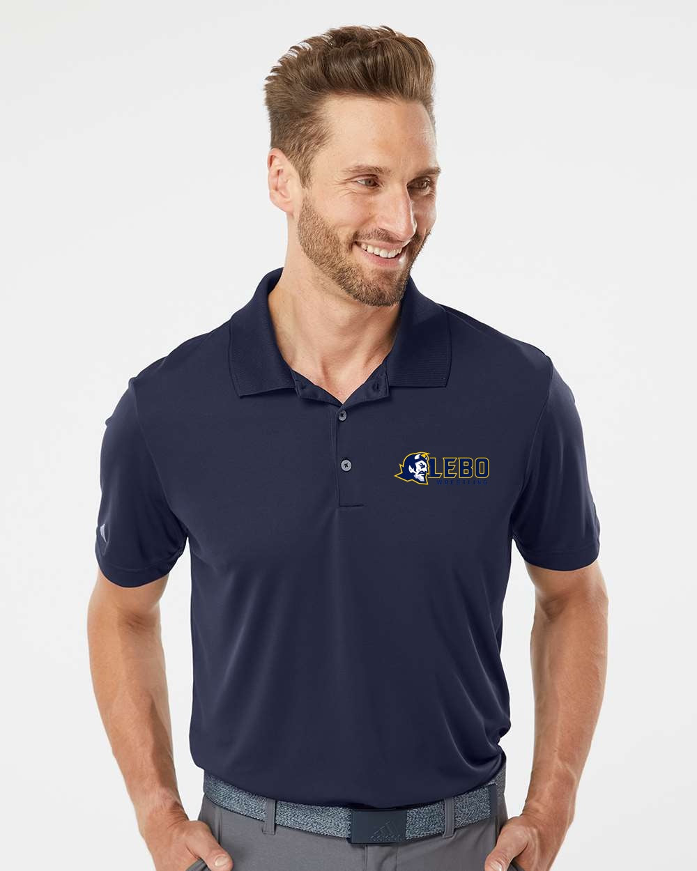 MTL TEAM Wrestling Adidas Polo Navy