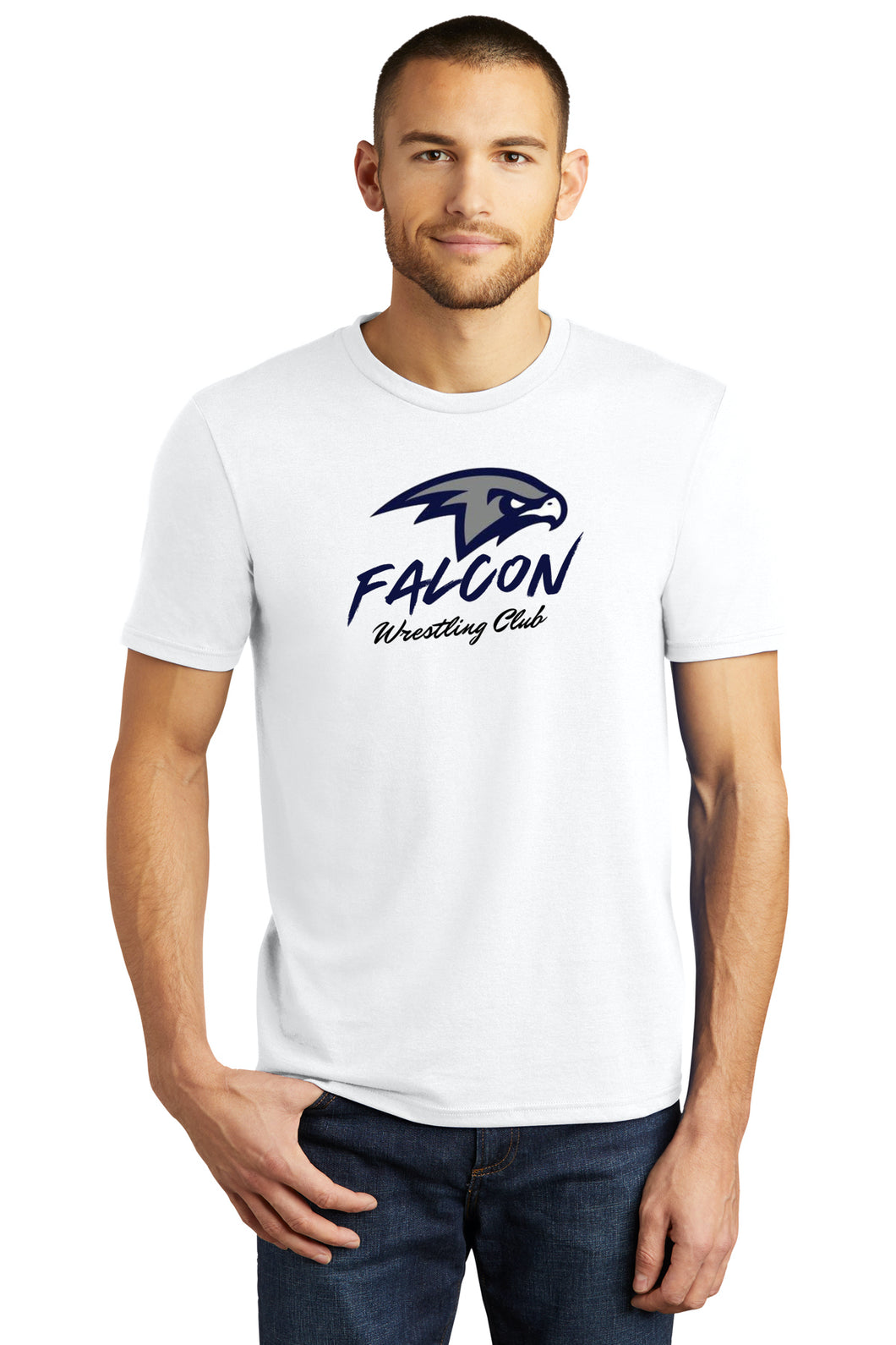 Falcon Wrestling Crew Premium Tee White