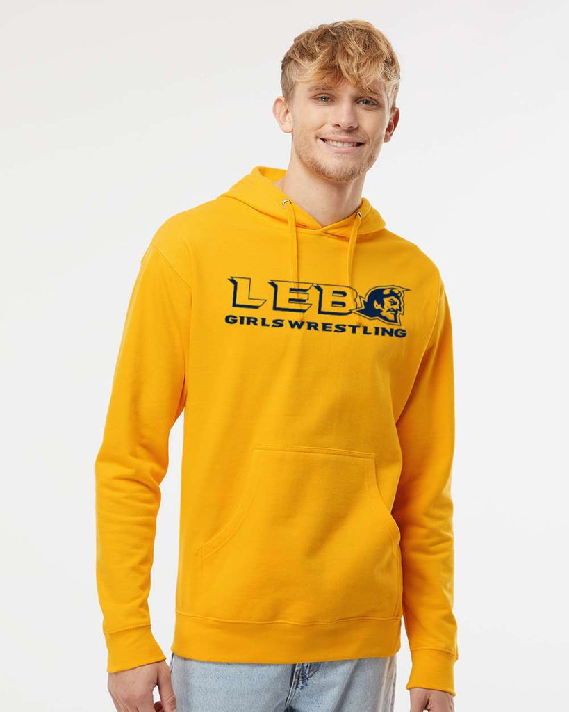 Lebo Girls Wrestling Gold HOODIE Navy Print TownieTime