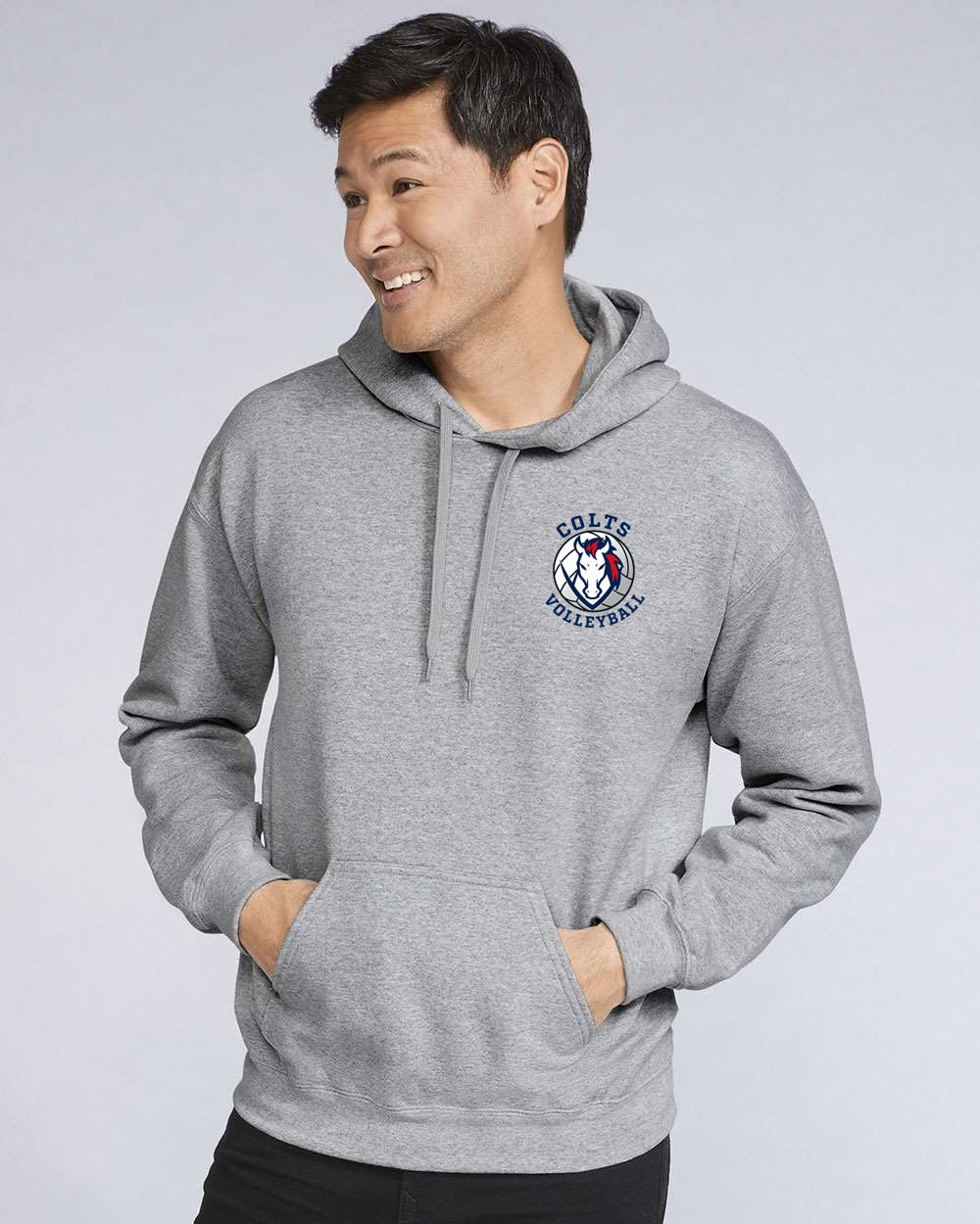 CV Volleyball Grey Hoodie 2026 Colt Head