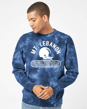 Blue Tye Die CREW Sweatshirt MTL "Football OLD School" (Mt Lebanon Football)