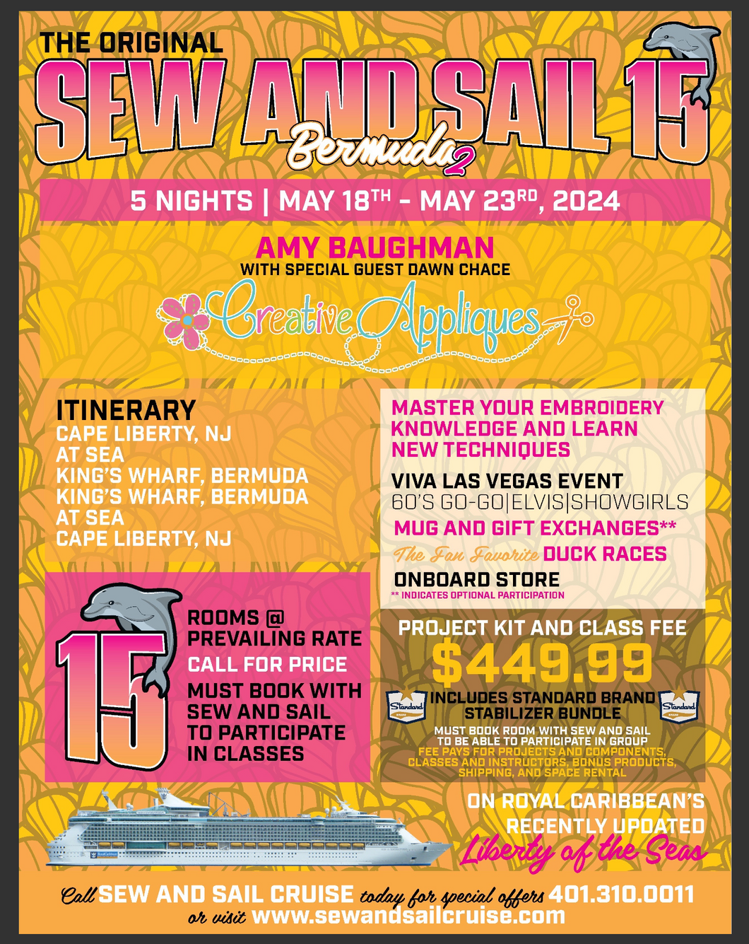 Sew & Sail Kit/Class Fee SS15 Creative Appliques