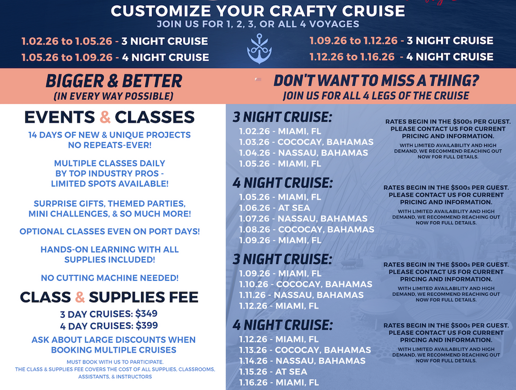 Crafty Cruise Kit & Class Fee