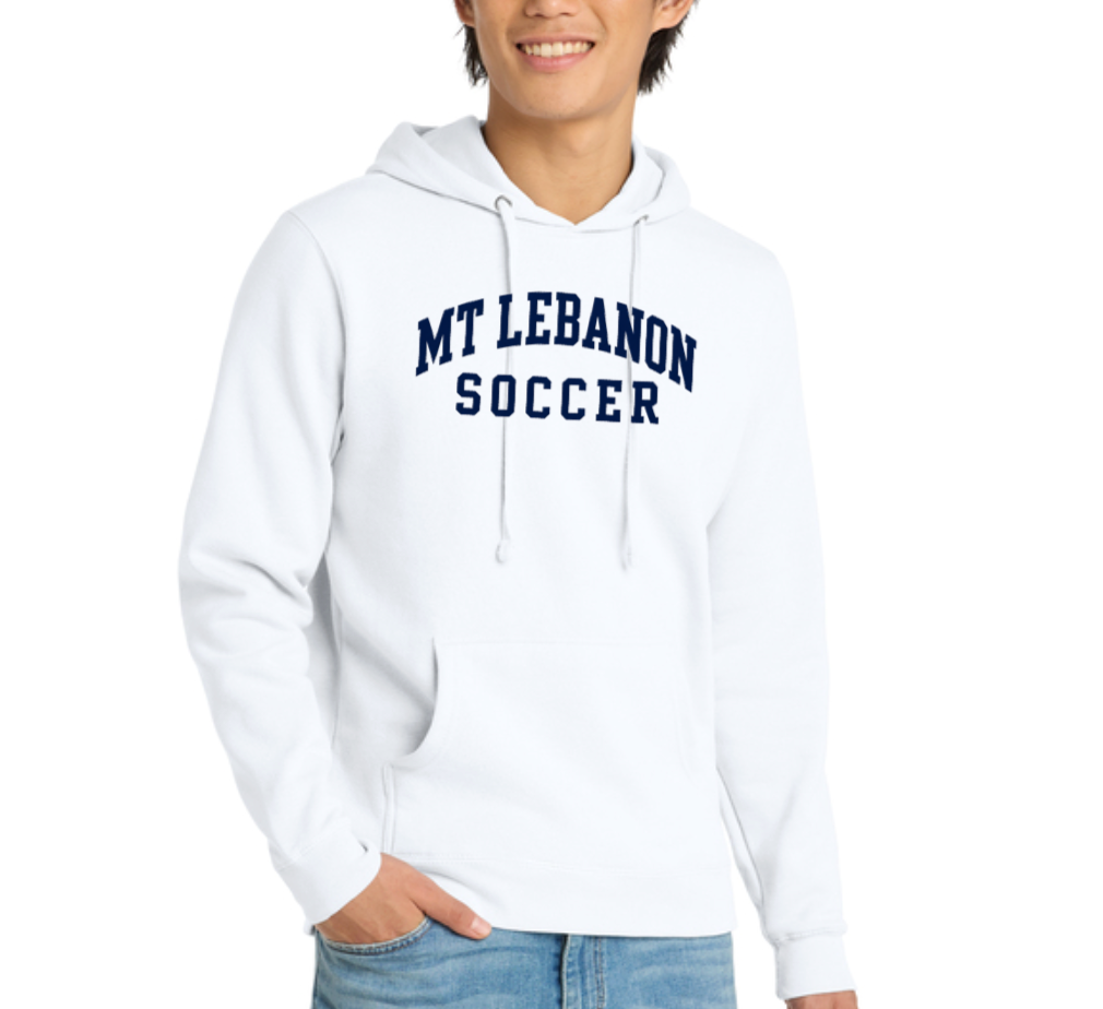 Lebo Soccer White Hoodie Girls Soccer Old School