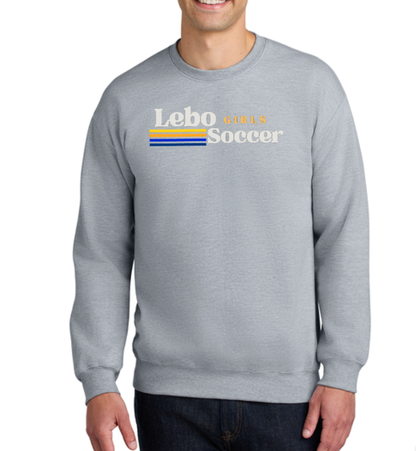 Lebo Soccer Grey Crew Sweatshirt Girls Soccer Nation