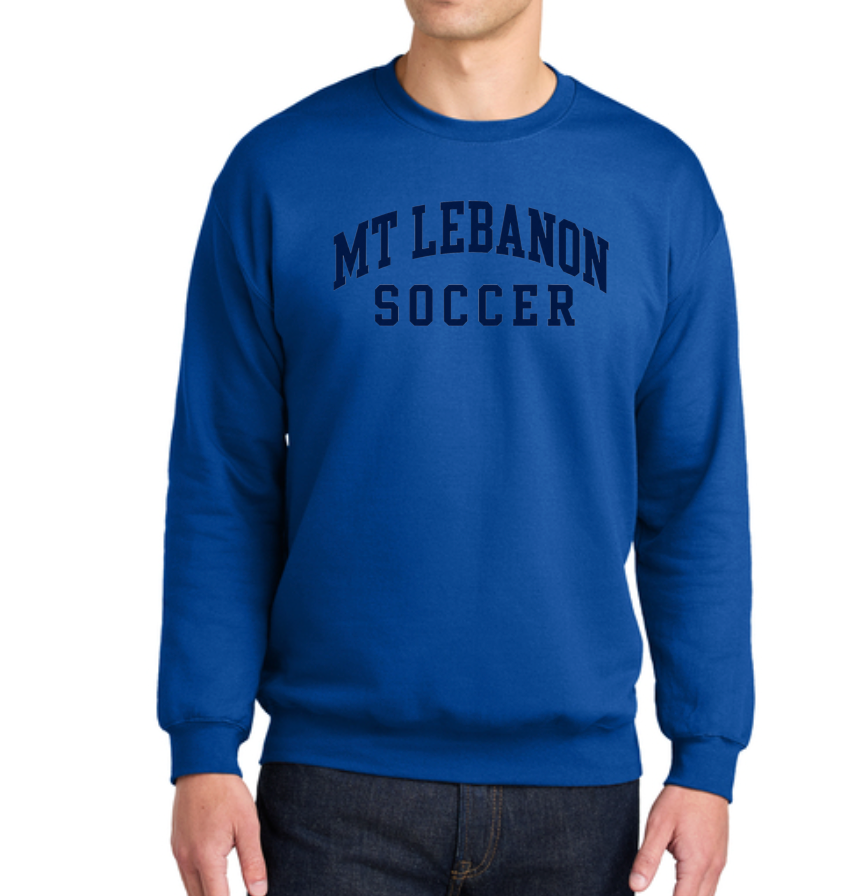 Lebo Soccer Royal Crew Sweatshirt Girls Soccer Old School