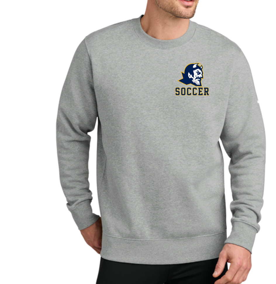 NIKE Grey Crew Lebo Soccer Girls Soccer Devil Head