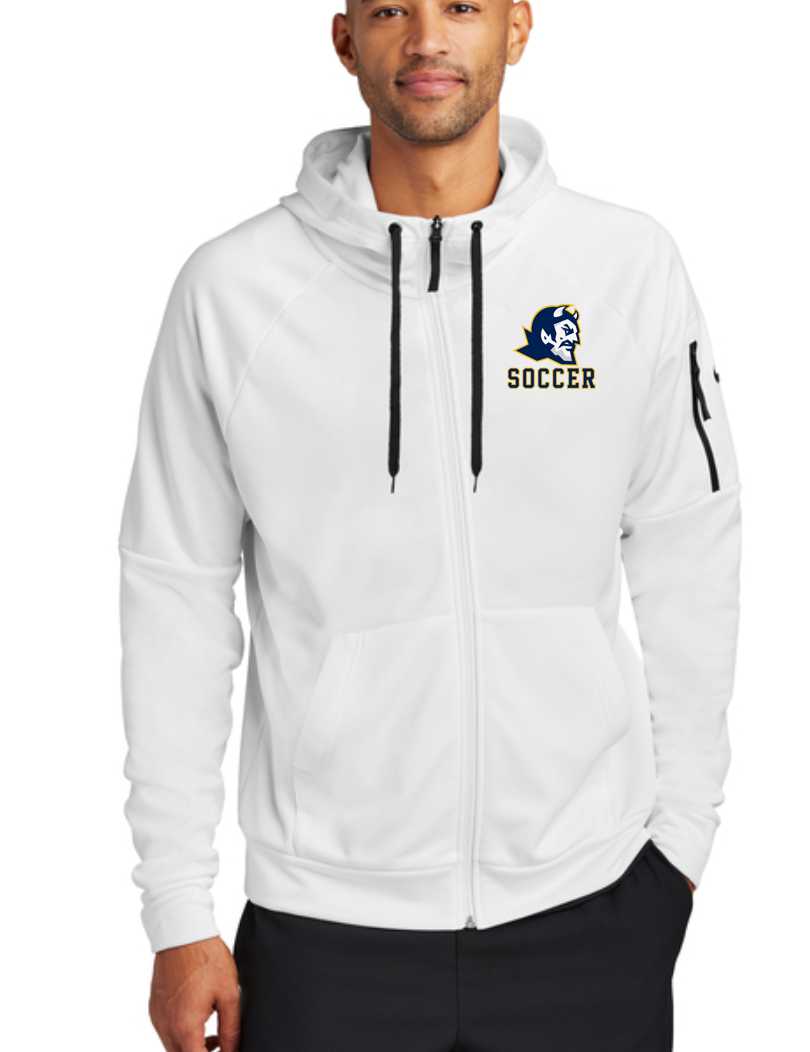 NIKE Full Zip Lebo Soccer White Hood Girls Soccer Devil Head