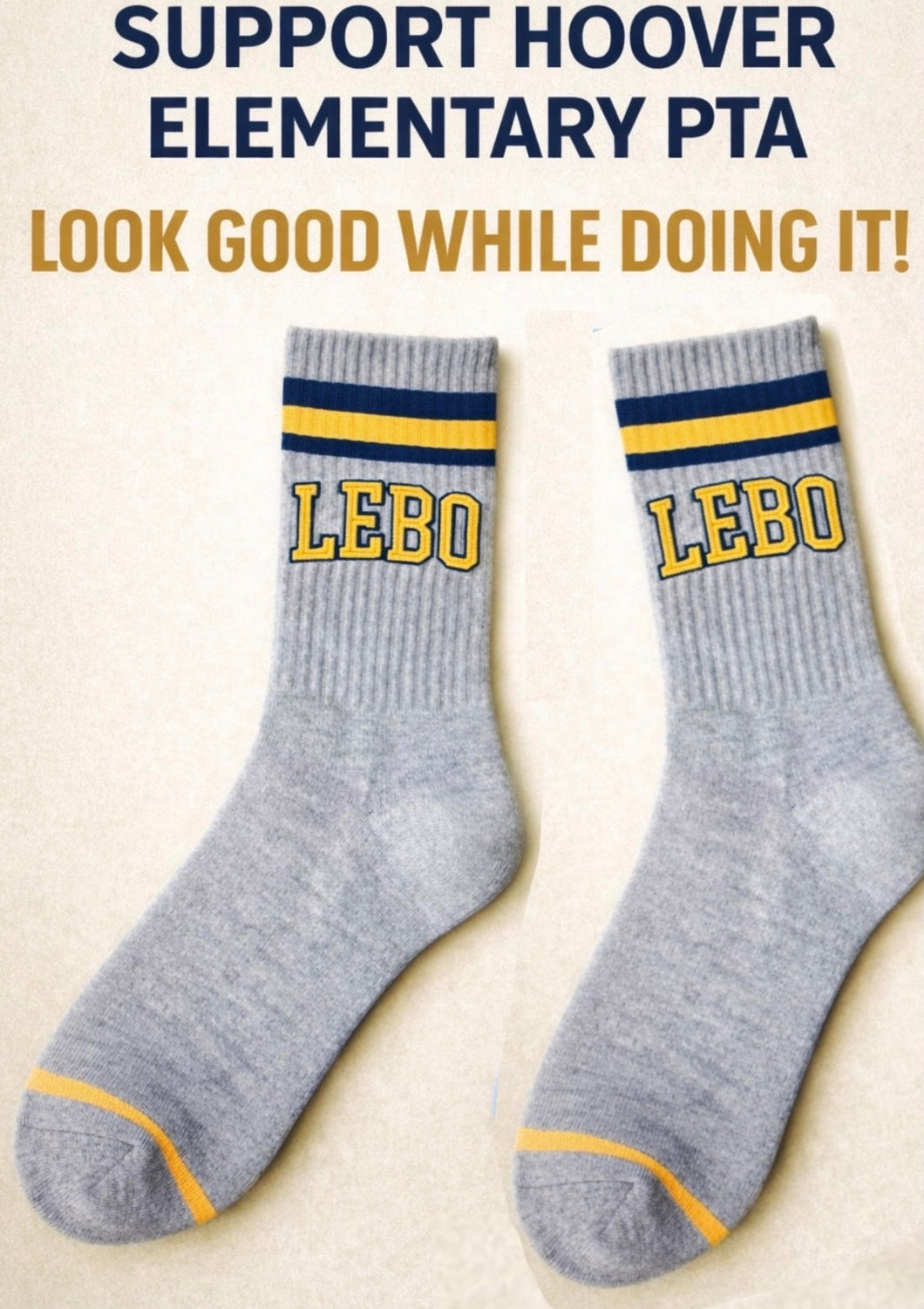 Lebo Hoover Fundraiser Socks ~Classic LEBO Sock