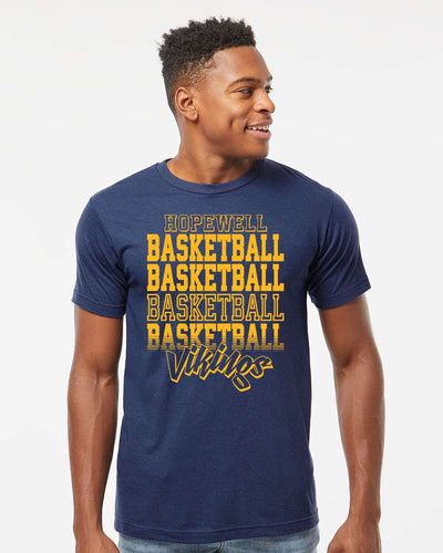 Premium TRIBLEND Hopewell Booster Navy Tee (BASKETBALL LIFE)