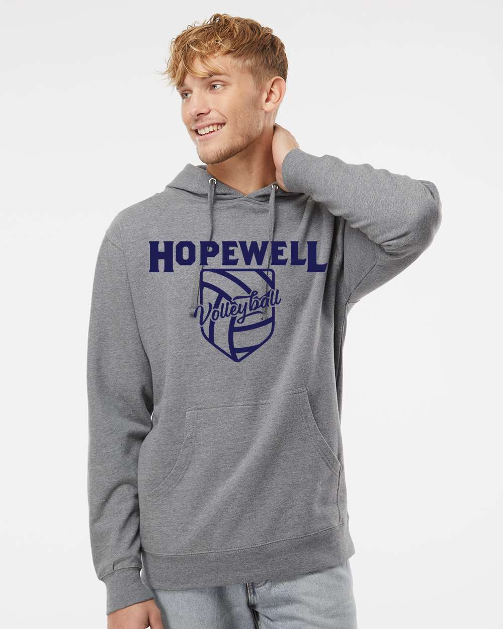Hopewell Hoodie Sweatshirt Grey Volleyball